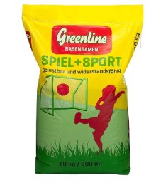 Газонная трава Смесь Гринлайн - Игра + Спорт (стандарт 10 кг) - Семена Тут