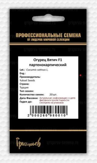 img-1: Огурец Вятич F1 - ООО «Семена Тут»